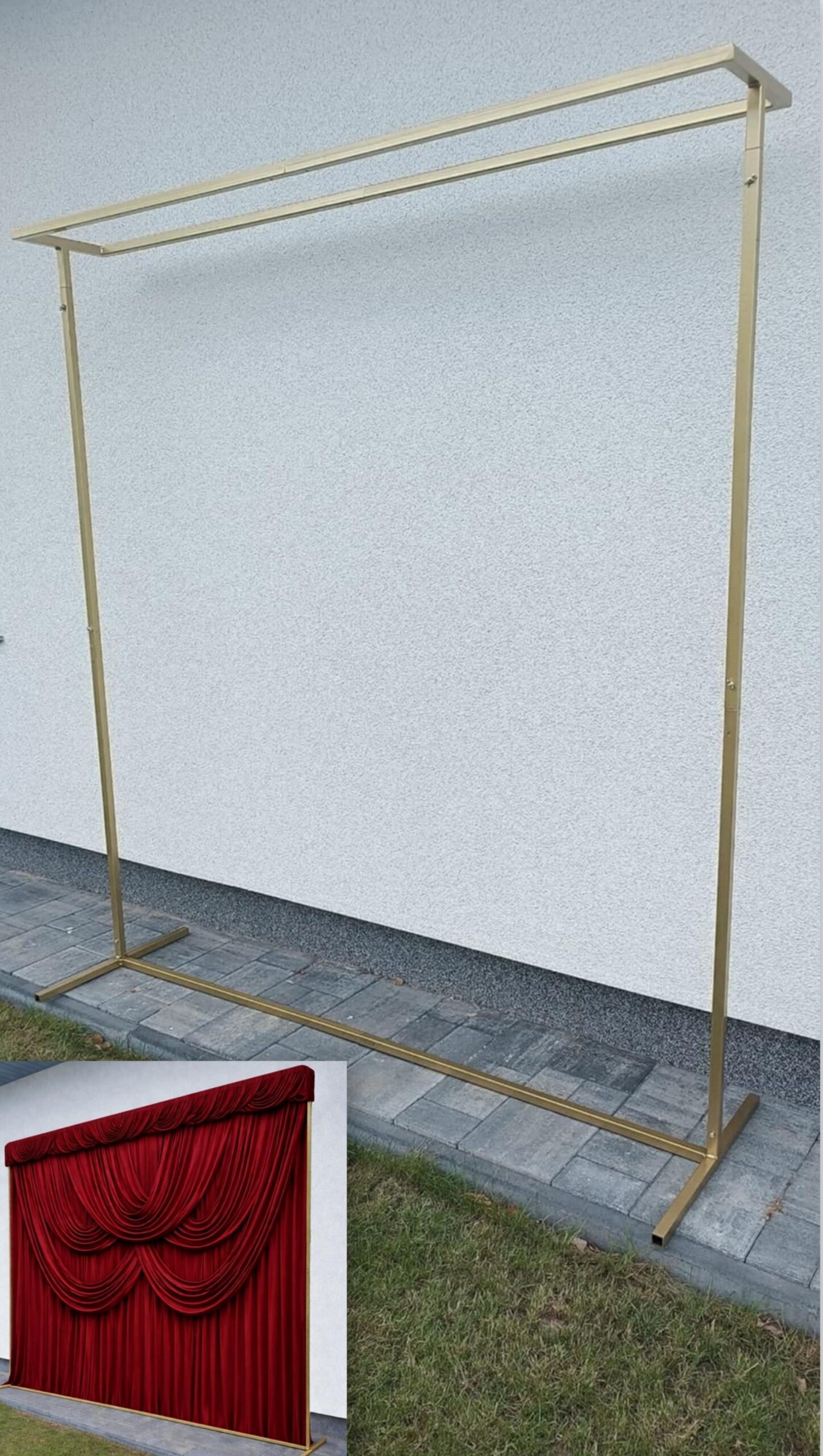 Stelaż regulowany na tkaninę, pokrowiec drapowany - obrazek 3